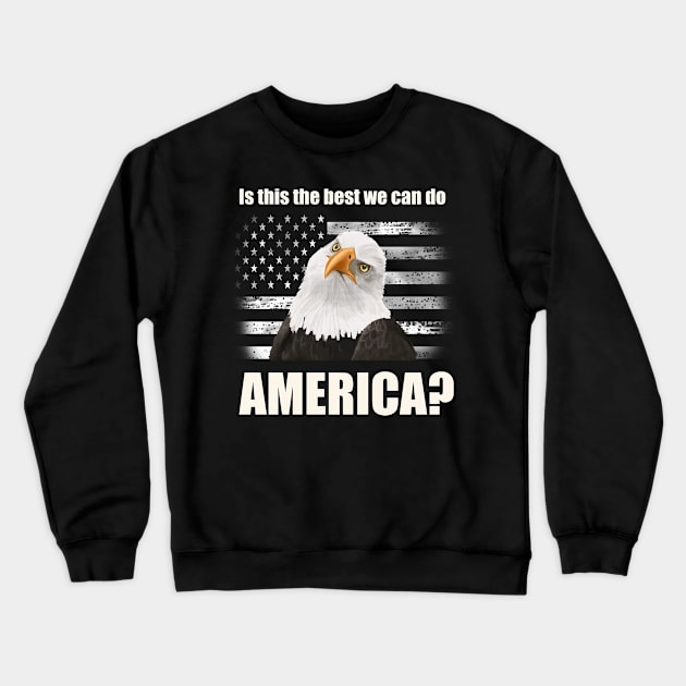 Patriotic Angry Eagle and American Flag T-Shirt Crewneck Sweatshirt by abbottcartoons